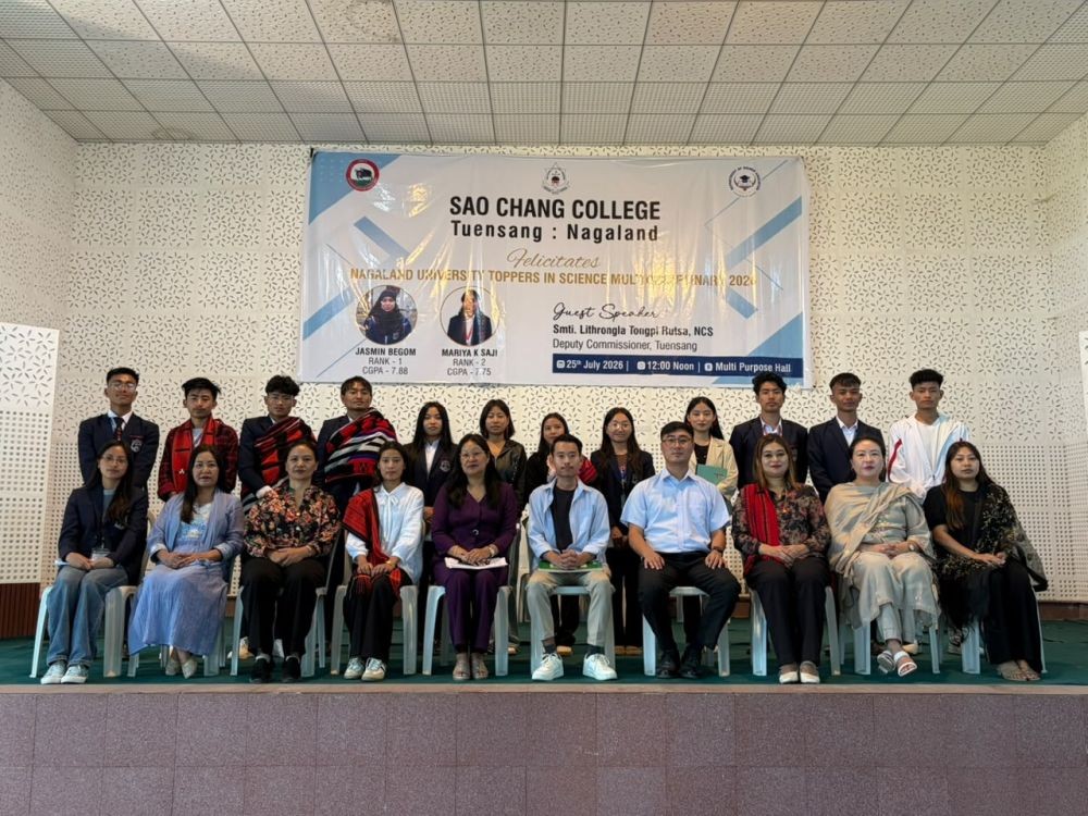 Newly elected office bearers of the SCCSU during the oath-taking ceremony in Tuensang on August 12.